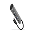 Axagon HMC-4G2 4-portový USB 3.2. Gen 2 strieborno-čierny HUB