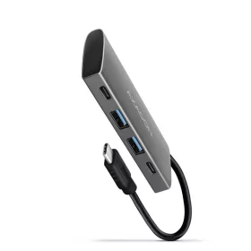   Axagon HMC-4G2 4-portový USB 3.2. Gen 2 strieborno-čierny HUB