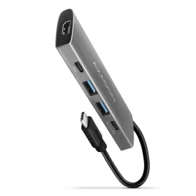   Axagon HMC-5G2 5-portový USB 3.2. Gen 2 strieborno-čierny HUB