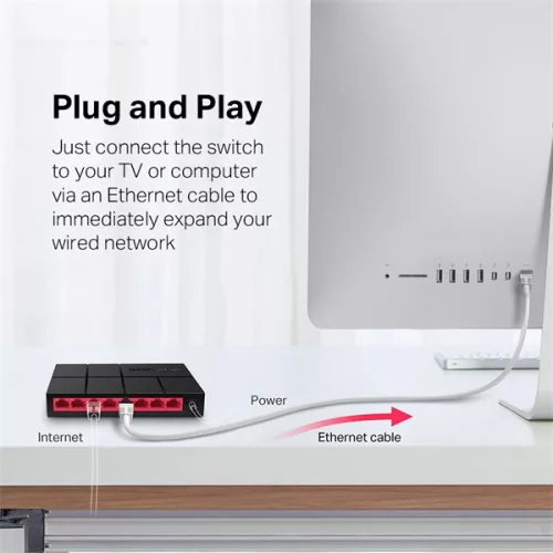 Mercusys MS108G 8-portni 10/100/1000Mbps neupravljani stolni preklopnik