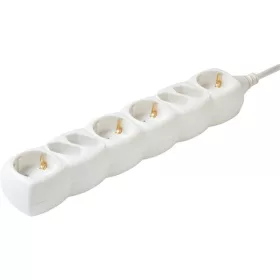   Home NV 18-3/WH/1,5 8 zásuviek (4 euro+4 uzemnené) 3 metre 1,5 mm2 biela rozvodná skrinka