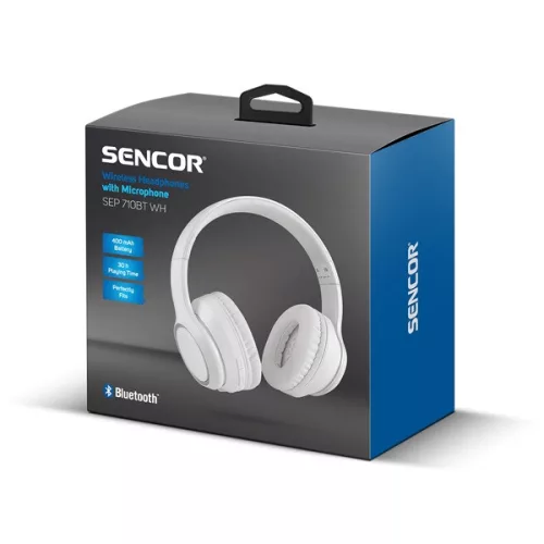 Sencor SEP 710BT WH Bluetooth fehér fejhallgató