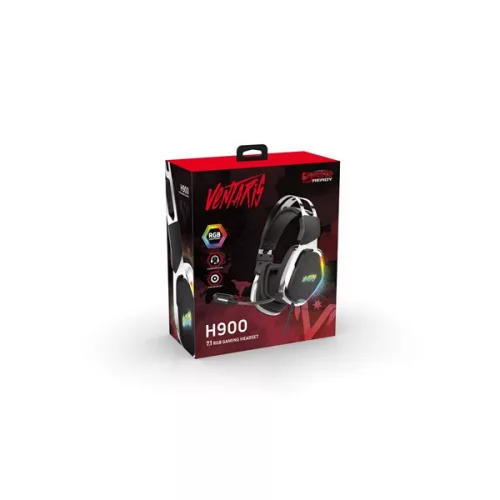 Ventaris H900 RGB 7.1 fekete-ezüst gamer headset