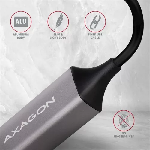 Adaptér Axagon ADE-TR Tip-A USB 3.2 - Gigabit Ethernet