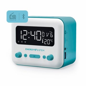   Energy Sistem EN 450725 Clock Speaker 2 Bluetooth kék - fehér ébresztőórás hangszóró