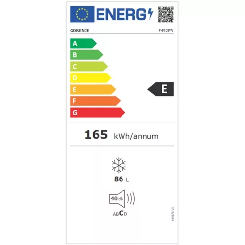 Gorenje F492PW fehér, Fagyasztó:86L, fagyasztószekrény