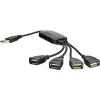 Akyga USB 2.0 4-portový rozbočovací kábel