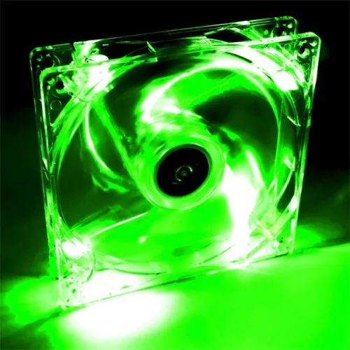 Akyga 120mm Molex 4 LED ventilator za hlađenje zelenog kućišta