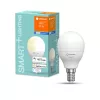 Ledvance Smart+ Bluetooth ovládaný 5W 2700K E14, malý guľovitý LED zdroj svetla