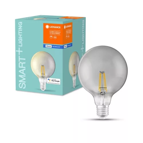 Ledvance Smart+ Bluetooth ovládaný 6W 2700K E27, stmievateľný guľový LED zdroj s vláknom