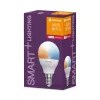 Malý guľový LED zdroj svetla Ledvance Smart+ 5W E14 s nastaviteľnou teplotou farby