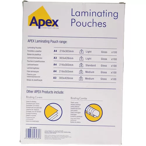 Apex Light A4 75-80mic 100 komada sjajna folija za vruću laminaciju