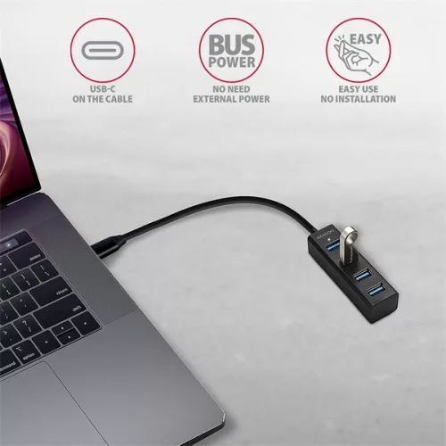 Axagon HUE-M1C 4-portový USB 3.0 mini HUB