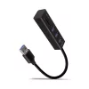 Axagon HMA-CR3A 3-portový USB 3.2. Gen 2 čierny HUB s čítačkou kariet