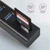 Axagon HMA-CR3A 3-portový USB 3.2. Gen 2 čierny HUB s čítačkou kariet
