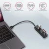 Axagon HMA-CR3A 3-portový USB 3.2. Gen 2 čierny HUB s čítačkou kariet