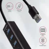Axagon HMA-CR3A 3-portový USB 3.2. Gen 2 čierny HUB s čítačkou kariet