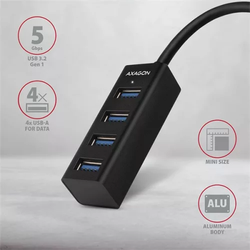 Axagon HUE-M1A 4-portový USB 3.0 mini HUB