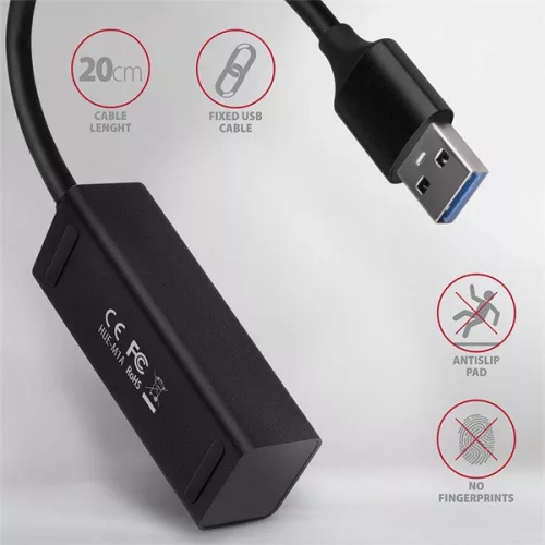 Axagon HUE-M1A 4-portový USB 3.0 mini HUB