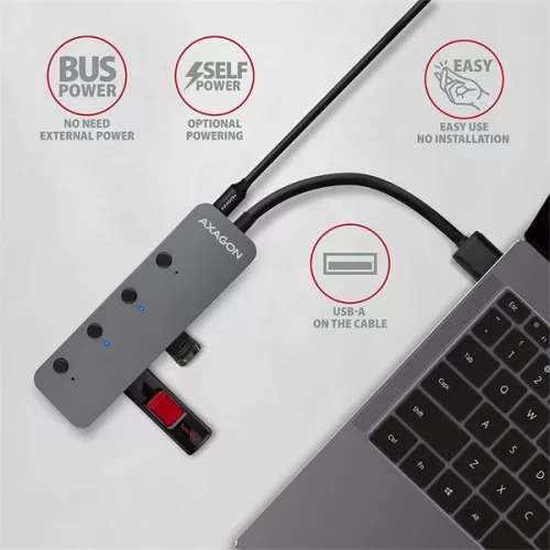 Axagon HUE-MSA 4-portový USB 3.0 switch HUB