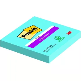  Post-it Super Sticky 654 76x76mm 90 Blatt blauer selbstklebender Notizblock 100% PEFC, SGSCH-PEFC-COC-110078