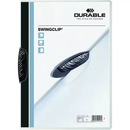Robuster Swingclip A4 30-Blatt-Clipordner, schwarz