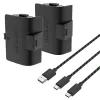 Venom VS2883 Xbox Series X|S magas kapacítású (1100mAh) fekete akkucsomag (2 db) + 3 méter töltőkábel