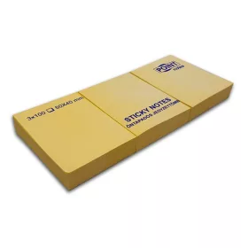   Punkt 40x50 3 Stück/Packung gelber selbstklebender Notizblock