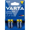 VARTA 4903121414 Longlife Power AAA (LR03) Alkaline-Mikrozellenbatterie, 4 Stück/Blister