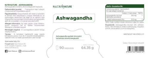 Nutri Nature Ashwagandha 375mg 90 Kapseln