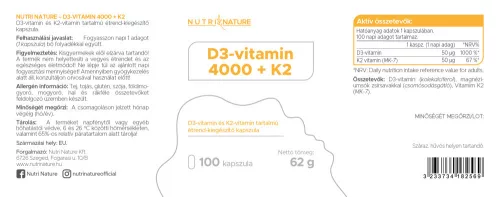 Nutri Nature D3 + K2 kapsule