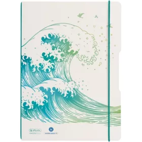   Herlitz GREENline Hullám my.book flex A4 40 kockás + 40 vonalas lapos füzet