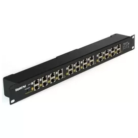 MaxLink 19" 1HE 12-Port Gigabit 24V~57V DC PoE-Injektor