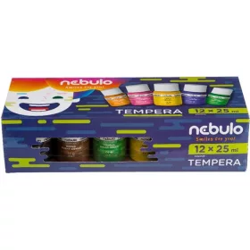 Nebulo set tempera u staklenci od 25 ml, 12 boja