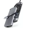 Axagon HMC-6M2 SUPERSPEED USB-C COMBO ezüst-fekete  6in1 hub