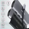 Axagon HMC-6M2 SUPERSPEED USB-C COMBO ezüst-fekete  6in1 hub