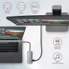 Axagon HMC-6M2 SUPERSPEED USB-C COMBO ezüst-fekete  6in1 hub