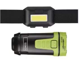 Emos P4007 COB LED-Stirnlampen-Set + Mini-Campinglampe