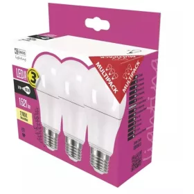   Emos ZQ5160.3 Classic A60 14W 806lm E27 teplá biela LED žiarovka balenie 3 kusov
