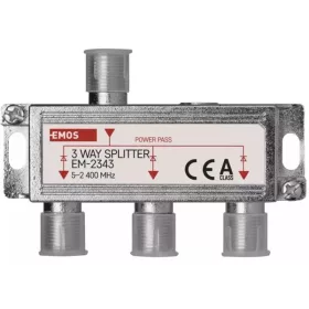 Emos EM2343 3-Wege-Antennensplitter mit F-Stecker