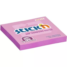   Stick'N 360° 76x76 mm 100 lap pink öntapadó jegyzettömb