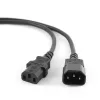 Napájací kábel Gembird PC-189-VDE-3M C14 - C13 M/F, čierny, 3 m