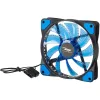 Akyga AW-12E-BL 120mm modrý LED chladiaci ventilátor pre skrinku