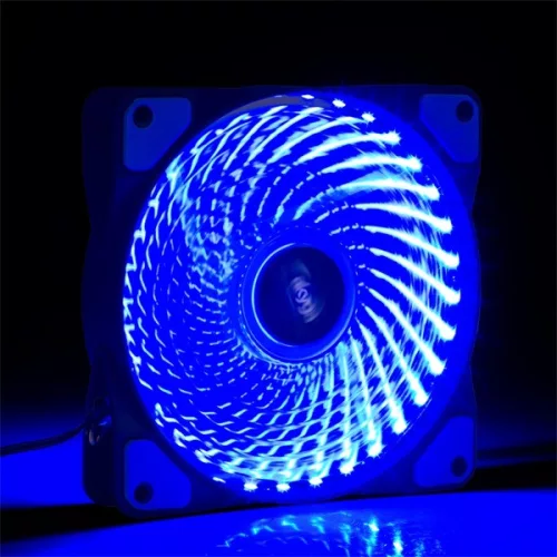Akyga AW-12E-BL 120mm modrý LED chladiaci ventilátor pre skrinku