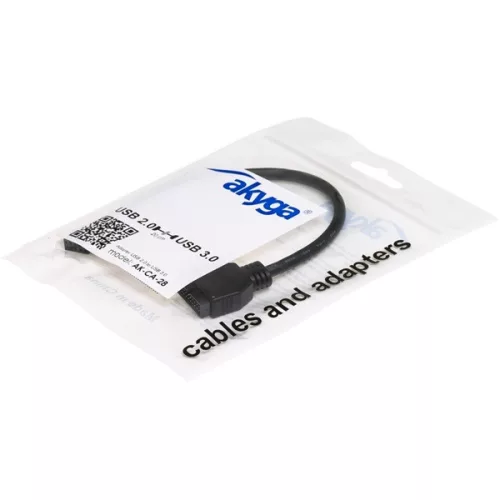 Kábel Akyga AK-CA-28 20cm IDE20P samec - IDE10 samica