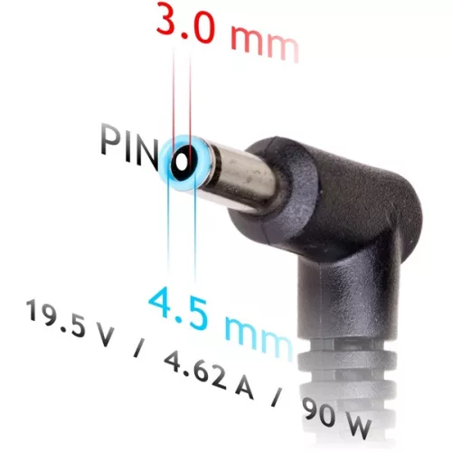 Akyga AK-ND-53 19,5V/4,62A/90W 4,5x3mm + pin DELL notebook hálózati töltő