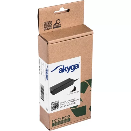 Akyga AK-ND-53 19,5V/4,62A/90W 4,5x3mm + pin DELL notebook hálózati töltő