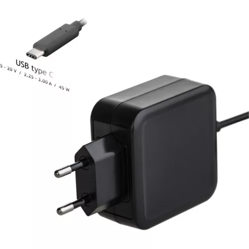 Akyga AK-ND-60 5-20V/2,25-3A/45W USB type C Univerzális notebook hálózati töltő