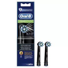 Sada 2 čiernych hlavíc zubnej kefky Oral-B CrossAction