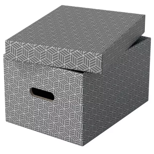 Esselte Home M méret 3db/csomag szürke tárolódoboz